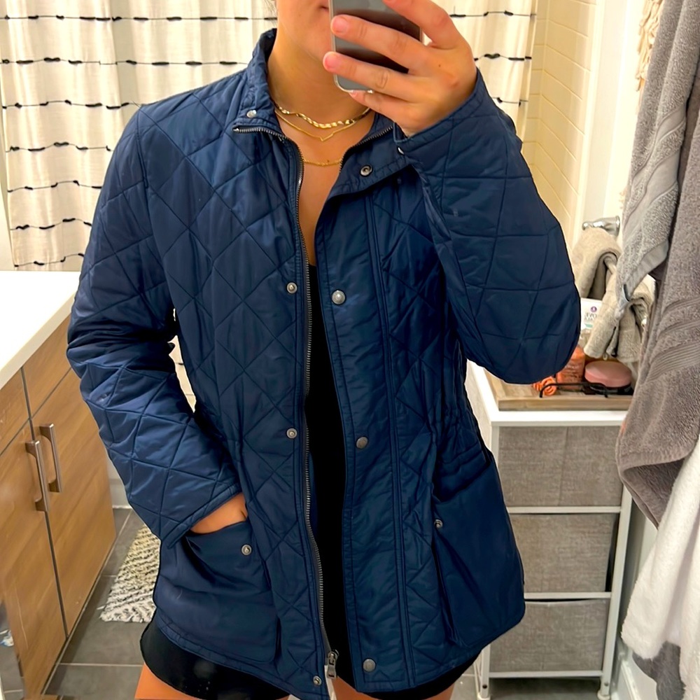 COACH Blue Quilted Jacket